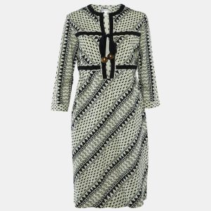 Chloe Black Printed Cotton Tie Detail Midi Dress L, Dresses - Luxury Closet catalog