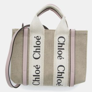 Chloe Neutrals Canvas and Leather Tote Bag, Tote Handbags - Luxury Closet catalog