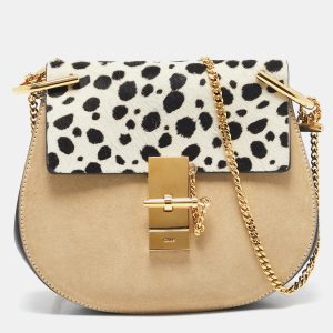 Chloe Multicolor Calf Hair and Leather Small Drew Shoulder Bag, Shoulder Bags - Luxury Closet catalog