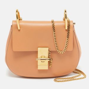 Chloe Peach Leather Small Drew Shoulder Bag, Handbags - Luxury Closet catalog