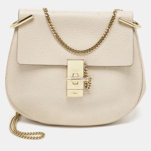Chloe Light Beige Leather Medium Drew Shoulder Bag, Shoulder Bags - Luxury Closet catalog
