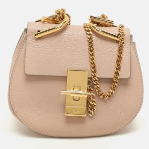Chloe Peach Leather Nano Drew Shoulder Bag, Handbags - Luxury Closet catalog