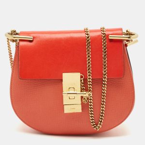 Chloe Red Leather Small Drew Shoulder Bag, Shoulder Bags - Luxury Closet catalog