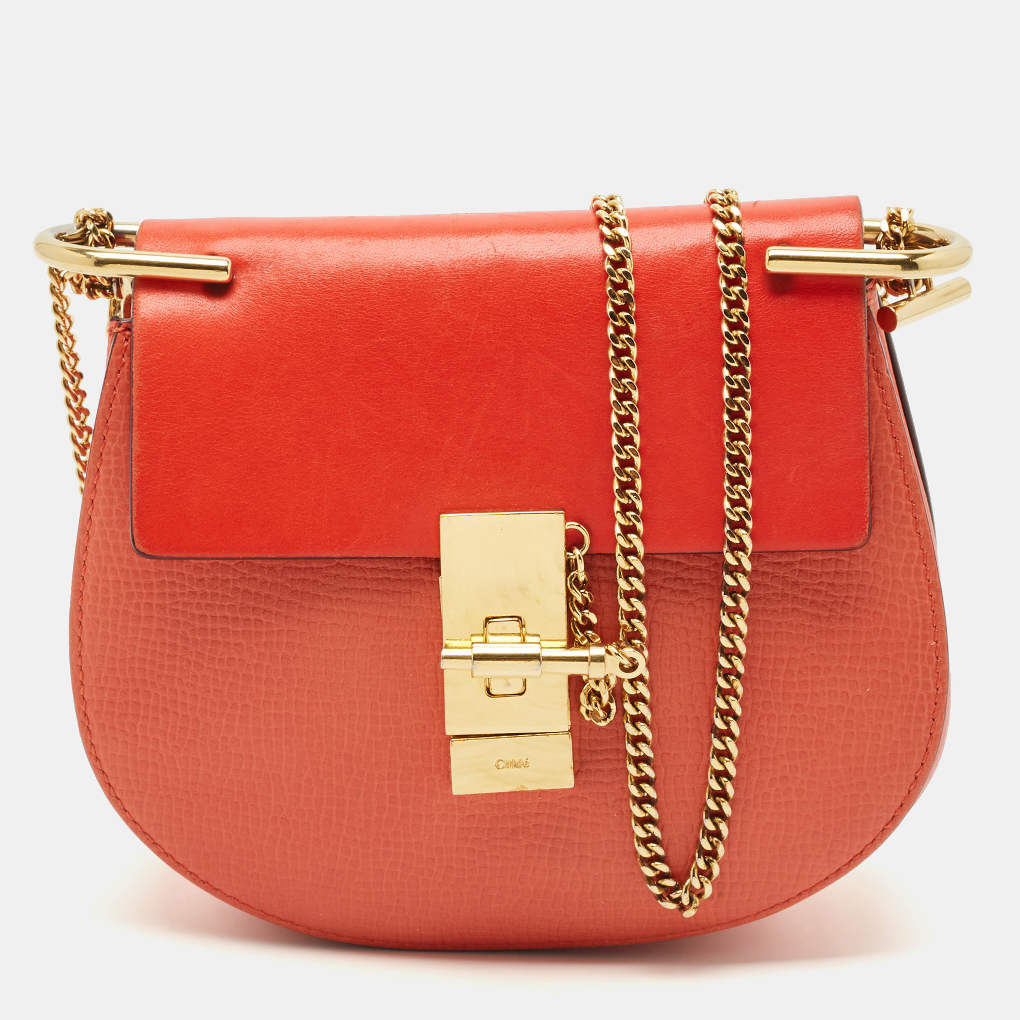 Chloe Red Leather Small Drew Shoulder Bag, Shoulder Bags - Luxury Closet catalog
