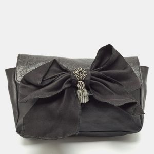 Chloe Black Leather Crystals Bow Clutch, Clutches & Special Occasion Bags - Luxury Closet catalog