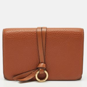 Chloe Brown Leather Alphabet Compact Wallet, Wallets & Money Clips - Luxury Closet catalog