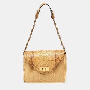 Chloe Beige Python Medium Sally Shoulder Bag, Shoulder Bags - Luxury Closet catalog