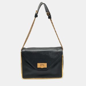 Chloe Black Leather Medium Sally Flap Shoulder Bag, Shoulder Bags - Luxury Closet catalog