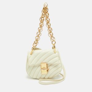 Chloe Off White Quilted Leather Mini Drew Bijou Shoulder Bag, Shoulder Bags - Luxury Closet catalog