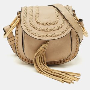Chloe Beige Leather Mini Hudson Shoulder Bag, Shoulder Bags - Luxury Closet catalog