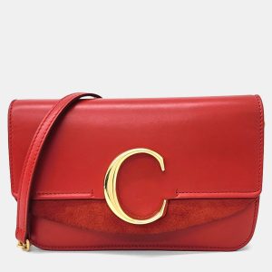 Chloe Red Leather C Chain Crossbody Bag, Handbags - Luxury Closet catalog