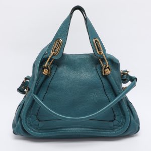 Chloe Blue Leather Medium Paraty Satchel, Satchels - Luxury Closet catalog