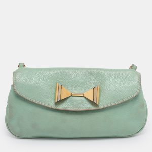 Chloe Green Leather Crossbody Bag, Shoulder Bags - Luxury Closet catalog
