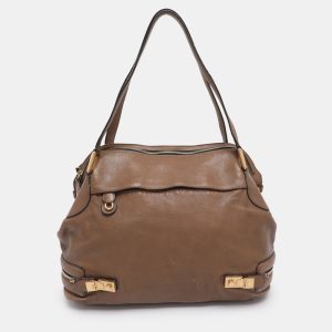 Chloe Brown Leather Carryall Satchel, Satchels - Luxury Closet catalog
