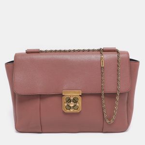 Chloe Old Rose Leather Large Elsie Shoulder Bag, Shoulder Bags - Luxury Closet catalog