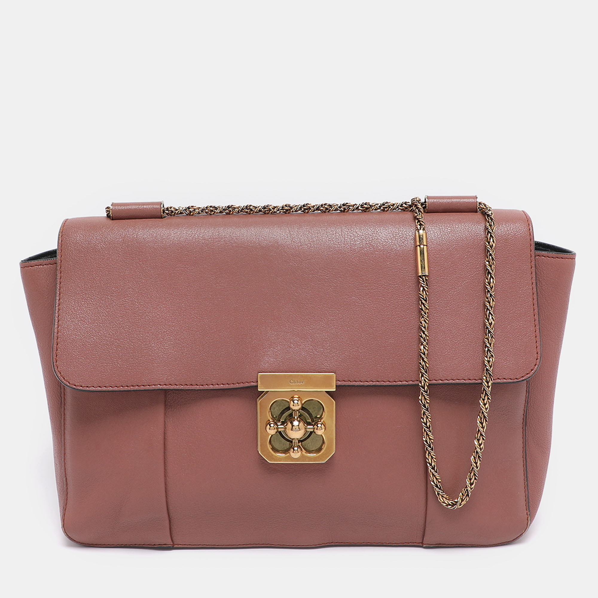 Chloe Old Rose Leather Large Elsie Shoulder Bag, Shoulder Bags - Luxury Closet catalog