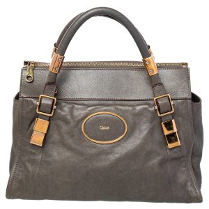 Chlo&eacute; Grey Leather Satchel, Satchels - Luxury Closet catalog