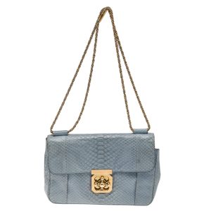 Chloe Blue Python Medium Elsie Shoulder Bag, Shoulder Bags - Luxury Closet catalog
