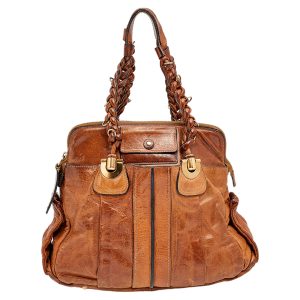 Chloe Brown Leather Heloise Large Satchel, Satchels - Luxury Closet catalog