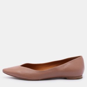 Chloe Beige Leather Pointed Toe Ballet Flats 35, Flats - Luxury Closet catalog