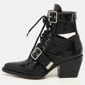 Chloe Black Leather Rylee Pointed Toe Boots Size 35.5, Boots - Luxury Closet catalog