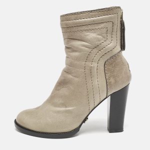 Chloe Beige Quilted Leather Ankle Boots Size 36.5, Boots - Luxury Closet catalog