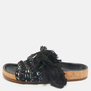 Chloe Multicolor Crochet Wavy Flat Sandals Size 37, Sandals - Luxury Closet catalog