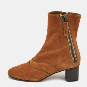 Chloe Brown Suede Lexie Ankle Boots Size 37.5, Boots - Luxury Closet catalog