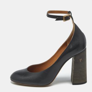 Chloe Black Leather Harper Block Heel Pumps Size 40, Pumps - Luxury Closet catalog