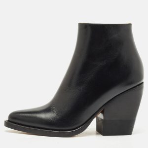 Chloe Black Leather Rylee Ankle Boots Size 34.5, Boots - Luxury Closet catalog