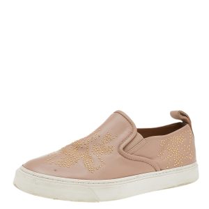 Chloe Beige Leather Embellished Slip On Sneakers Size 39, Athletic Shoes & Sneakers - Luxury Closet catalog
