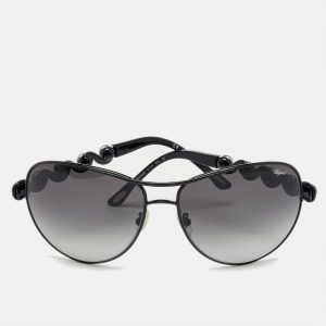 Chopard Black Tone/Grey Gradient Embellished Swirl SCH803S Aviator Sunglasses, Sunglasses - Luxury Closet catalog