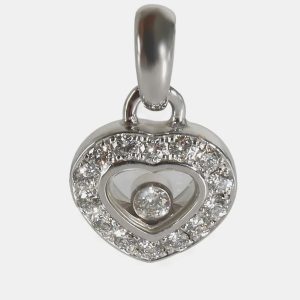 Chopard 18k White Gold Happy Diamonds Heart Pendant 0.25 CTW, Necklaces - Luxury Closet catalog