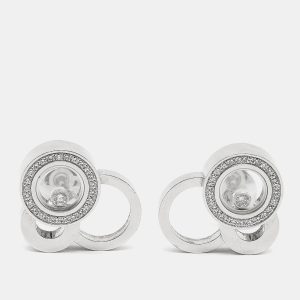Chopard  Happy Bubble Diamonds 18k White Gold Earrings, Earrings - Luxury Closet catalog