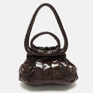 Christian Louboutin Brown Patent Leather Loubette Satchel, Satchels - Luxury Closet catalog