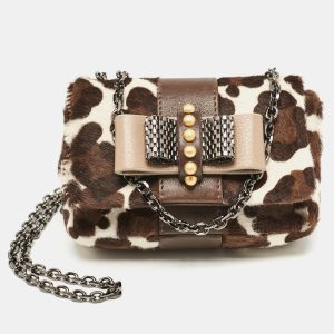 Christian Louboutin White Animal Print Calfhair Mini Sweet Charity Shoulder Bag, Shoulder Bags - Luxury Closet catalog