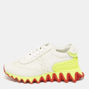Christian Louboutin White Leather Loubi Shark Lace Up Sneakers Size 35.5, Athletic Shoes & Sneakers - Luxury Closet catalog