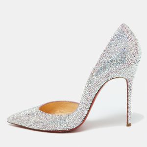 Christian Louboutin Metallic Leather Strass Crystal Iriza D'orsay Pumps Size 39, Pumps - Luxury Closet catalog