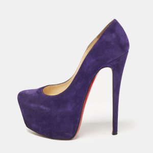 Christian Louboutin Purple Suede Daffodile Platform Pumps Size 36, Pumps - Luxury Closet catalog