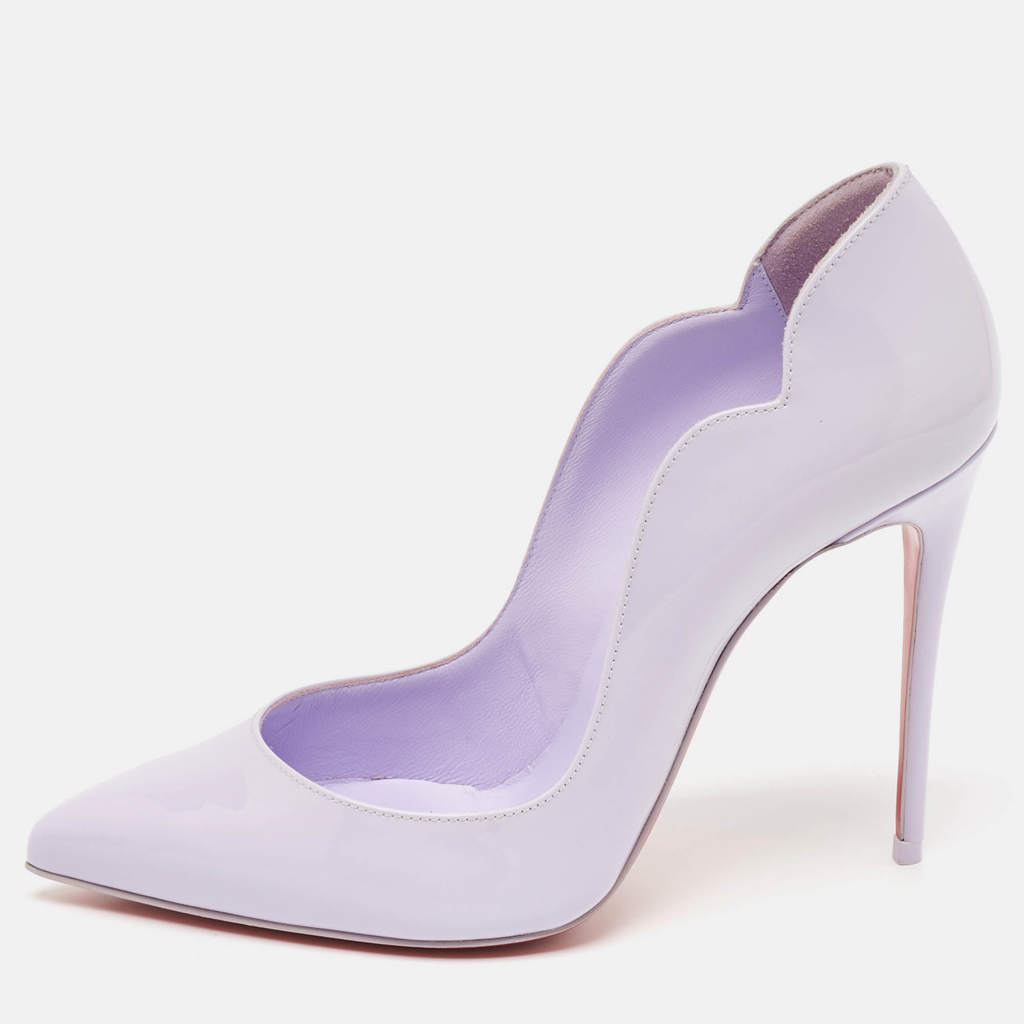 Christian Louboutin Purple Patent Leather Hot Chick Pumps Size 37.5, Pumps - Luxury Closet catalog