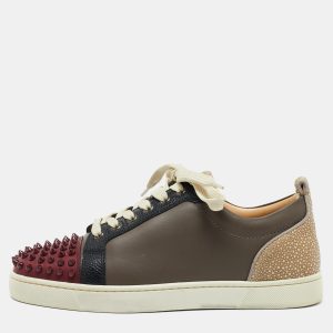 Christian Louboutin Multicolor Leather Louis Junior Spikes Low Top Sneakers Size 40, Athletic Shoes & Sneakers - Luxury Closet catalog