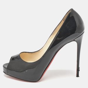 Christian Louboutin Black Patent Leather Very Prive Pumps Size 38, Pumps - Luxury Closet catalog