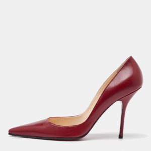 Christian Louboutin Dark Red Leather Kate Max Pumps Size 38.5, Pumps - Luxury Closet catalog