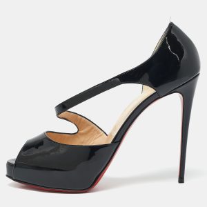 Christian Louboutin Black Patent Leather Catchy Pumps Size 38.5, Pumps - Luxury Closet catalog
