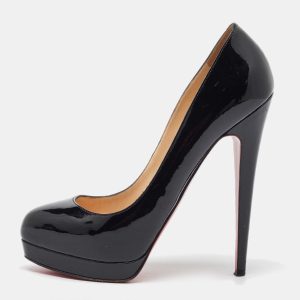 Christian Louboutin Black Patent Leather Bianca Platform Pumps Size 39, Pumps - Luxury Closet catalog