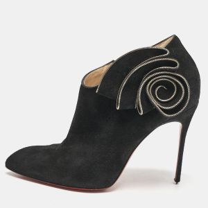 Christian Louboutin Black Suede Mrs Baba Booties Size 39, Boots - Luxury Closet catalog