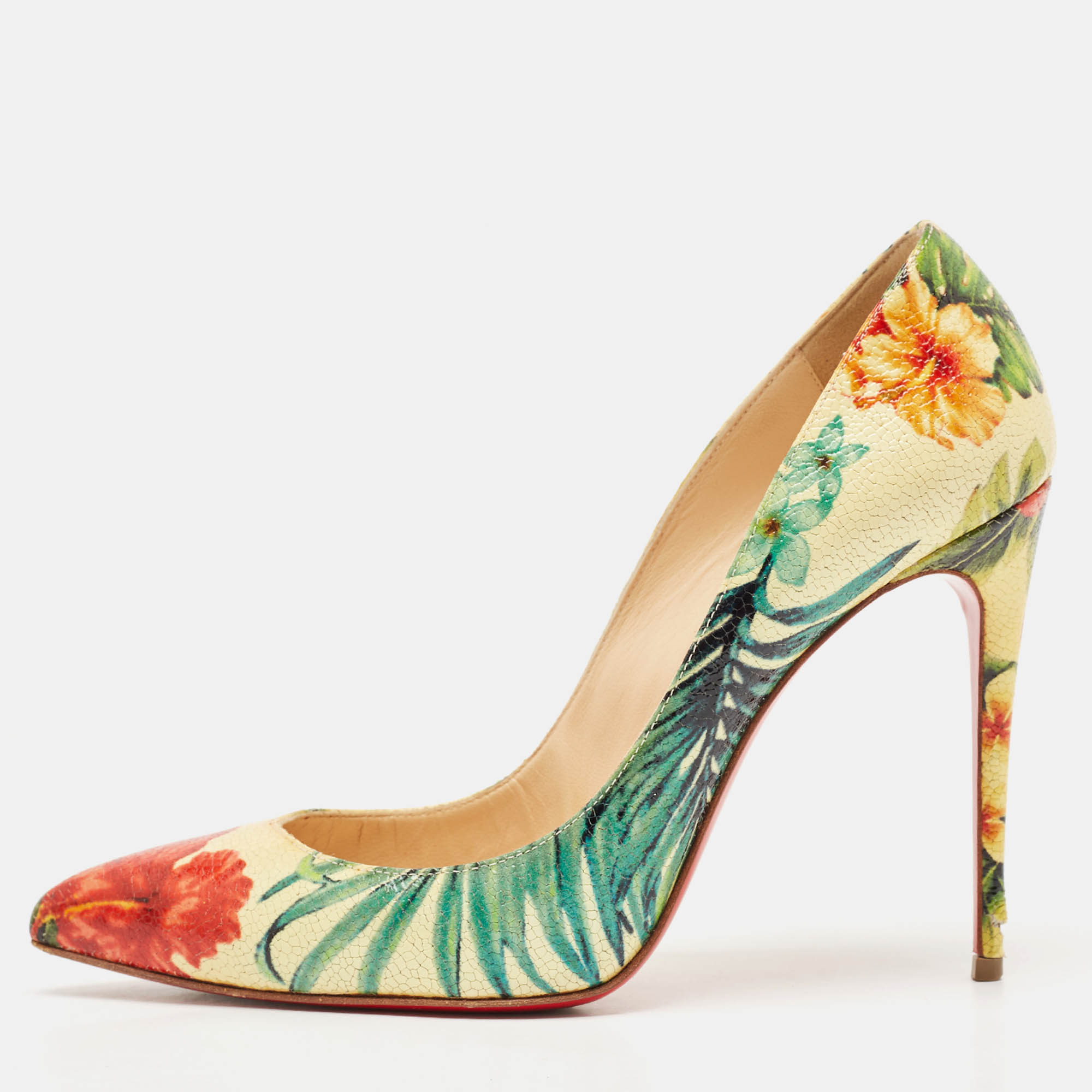 Christian Louboutin Multicolor Leather Follies Pumps Size 38.5, Pumps - Luxury Closet catalog