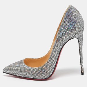 Christian Louboutin  Silver Glitter Pigalle Follies Pumps Size 40.5, Pumps - Luxury Closet catalog