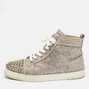 Christian Louboutin Gold Glitter Lou Spikes High Top Sneakers Size 39, Athletic Shoes & Sneakers - Luxury Closet catalog