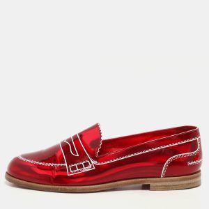 Christian Louboutin Red Patent Leather Mocalaureat Loafers Size 36.5, Loafers & Slip-Ons - Luxury Closet catalog